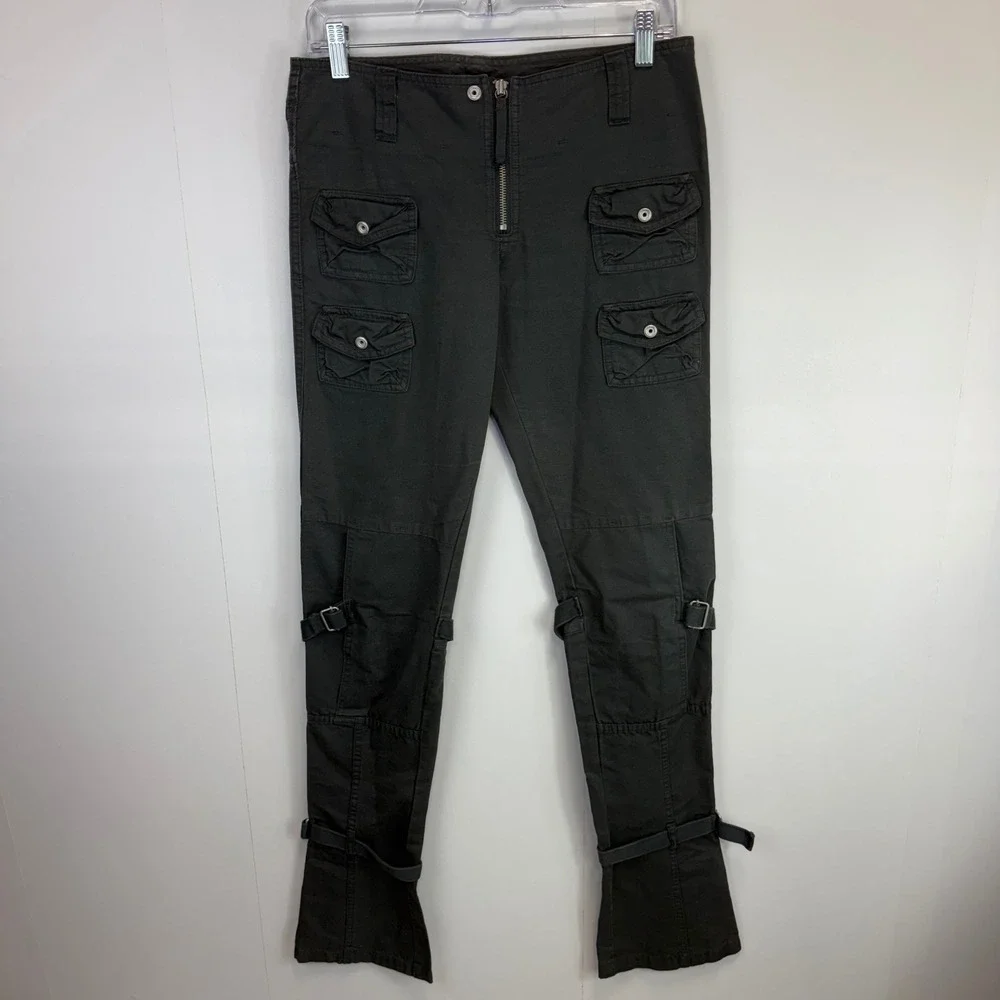 J.Lindeberg Stockholm Cargo Pants Buckle Strap Utility Pockets Slim Fit Black 29
